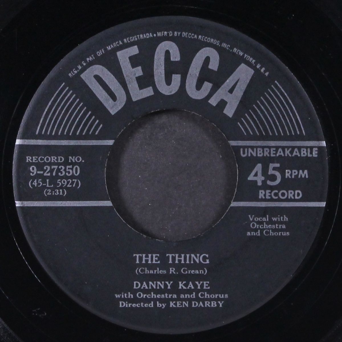 the thing / the little white duck by DANNY KAYE