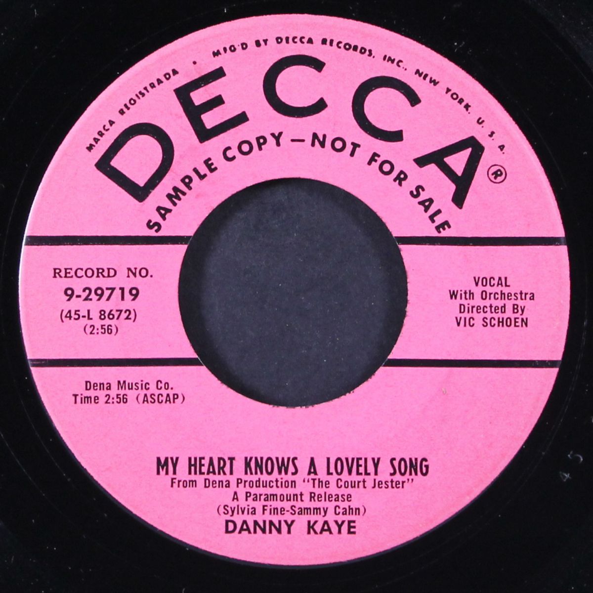 my heart knows a lovely song / where walks my true love by DANNY KAYE