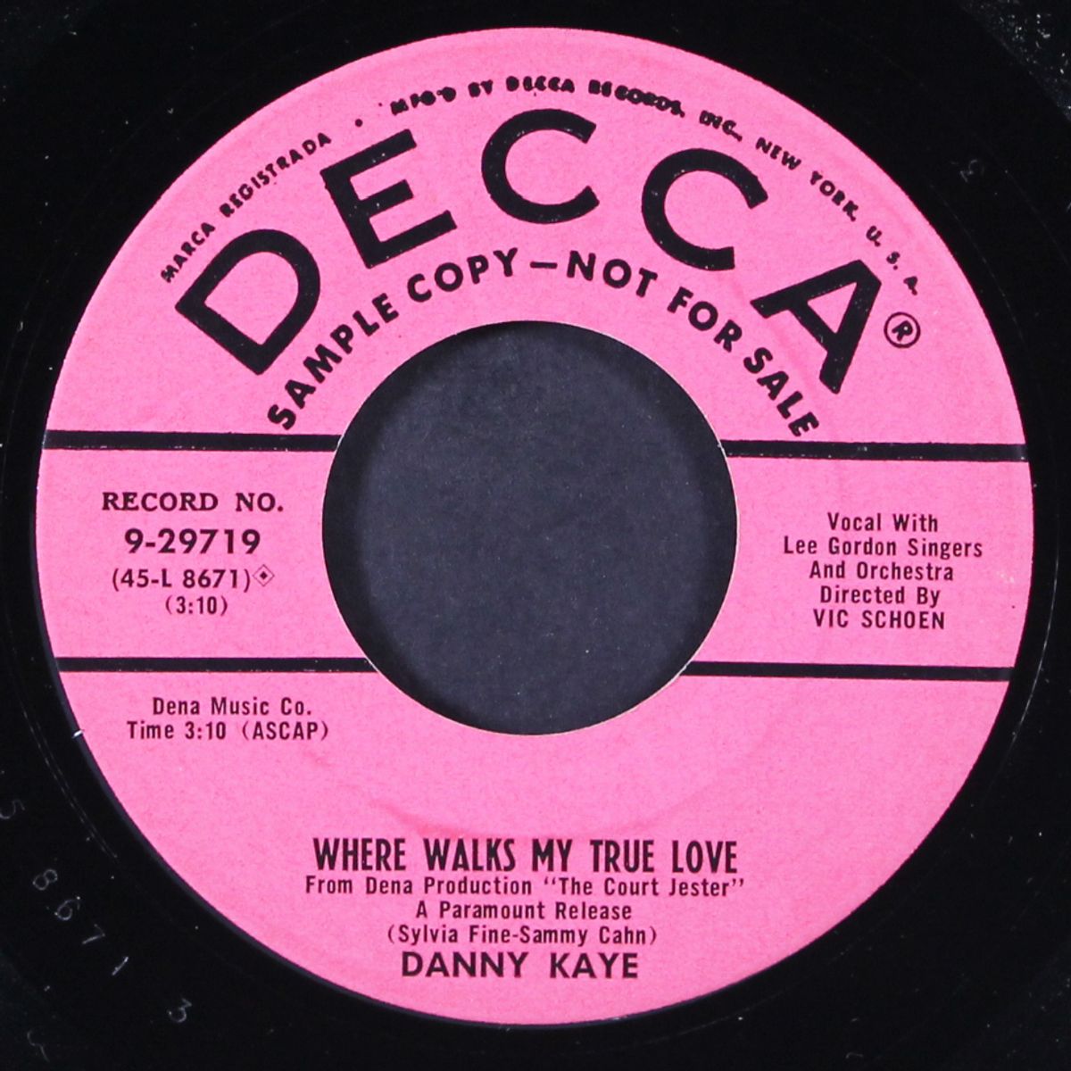 my heart knows a lovely song / where walks my true love by DANNY KAYE