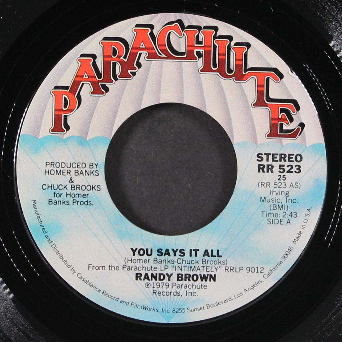 you says it all / crazy 'bout you baby by RANDY BROWN