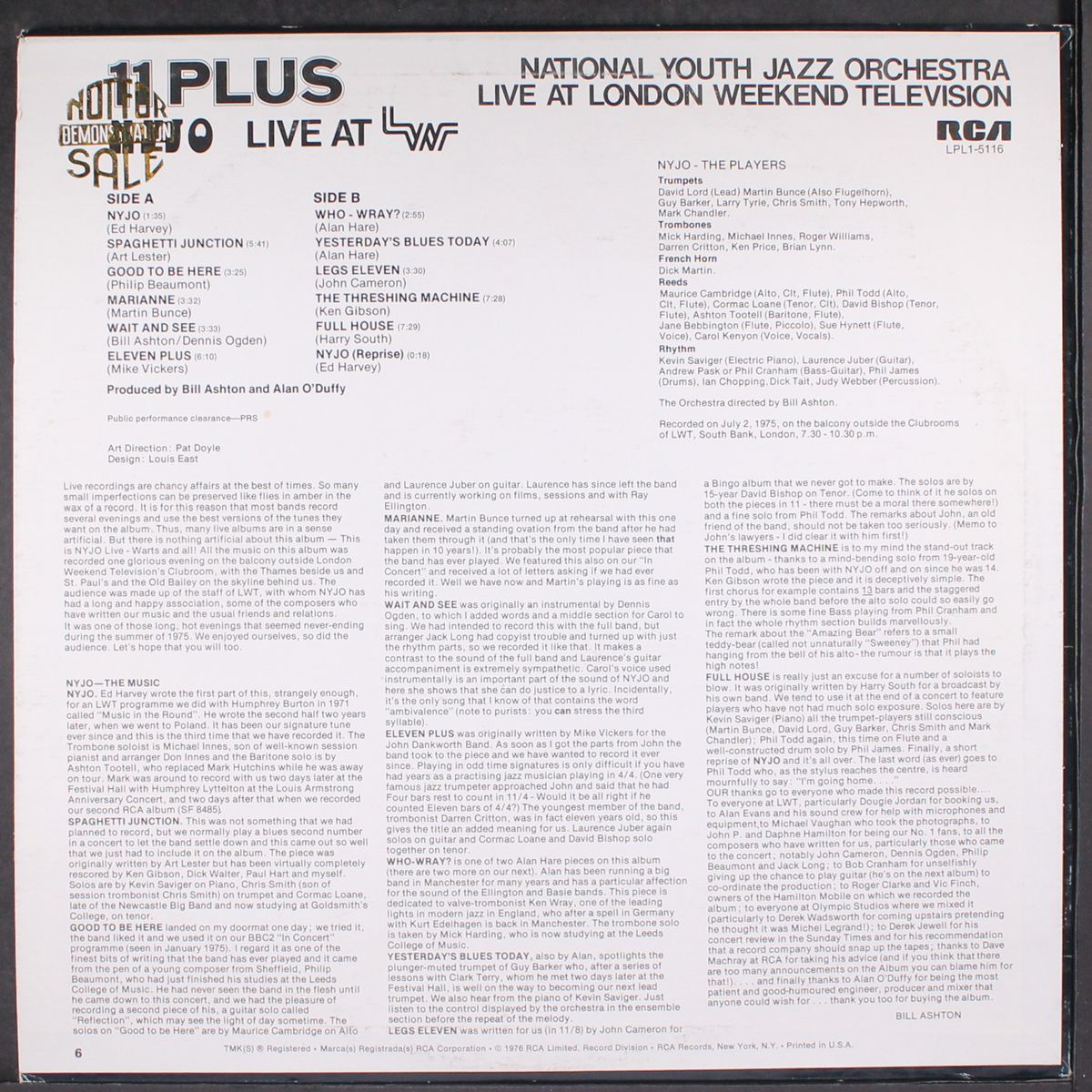 eleven plus by NATIONAL YOUTH JAZZ ORCH.