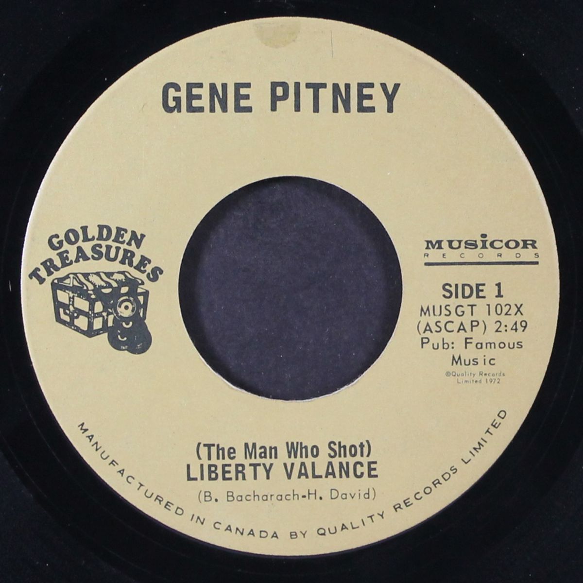 liberty valance / half heaven - half heartache by GENE PITNEY