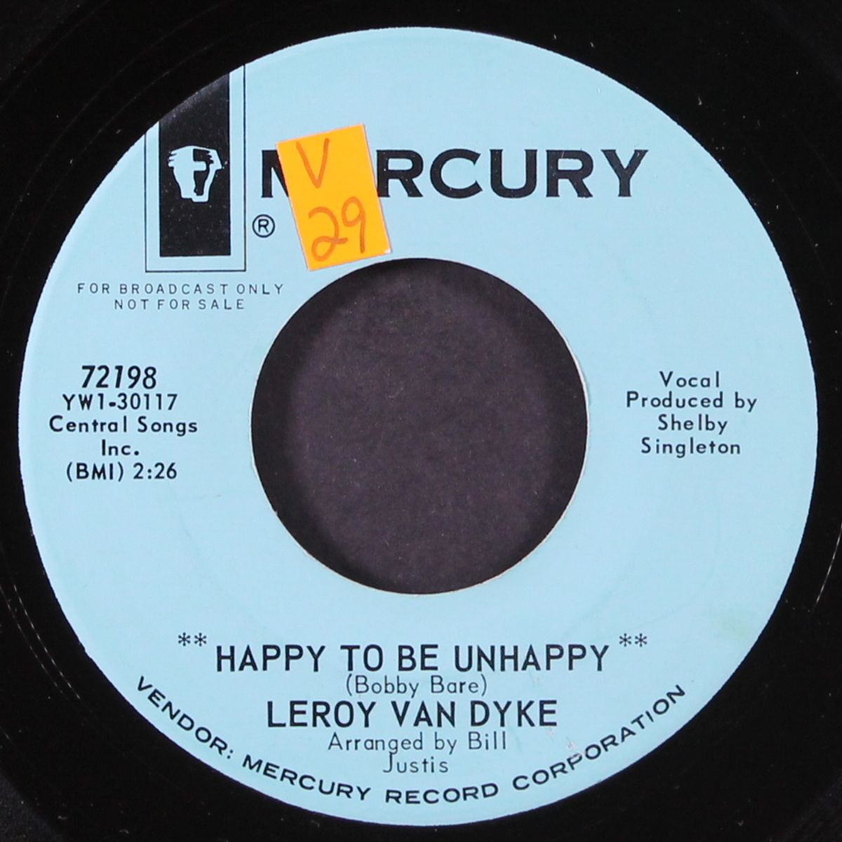 happy to be unhappy by LEROY VAN DYKE
