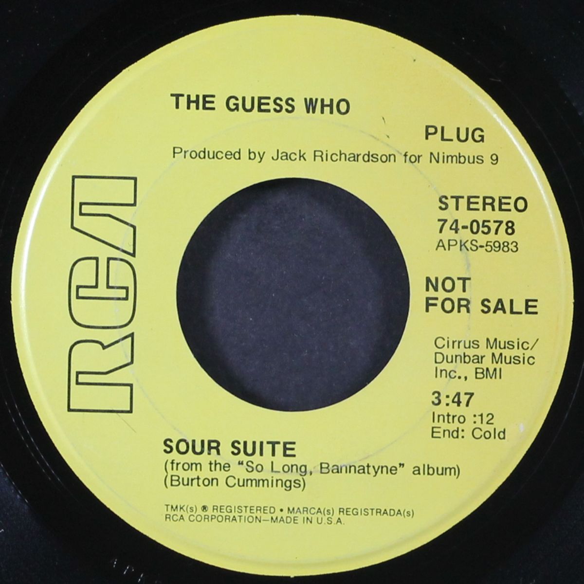 sour suite / life in the bloodstream by GUESS WHO