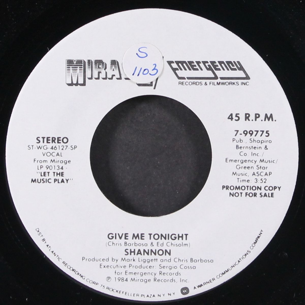 give me tonight by SHANNON