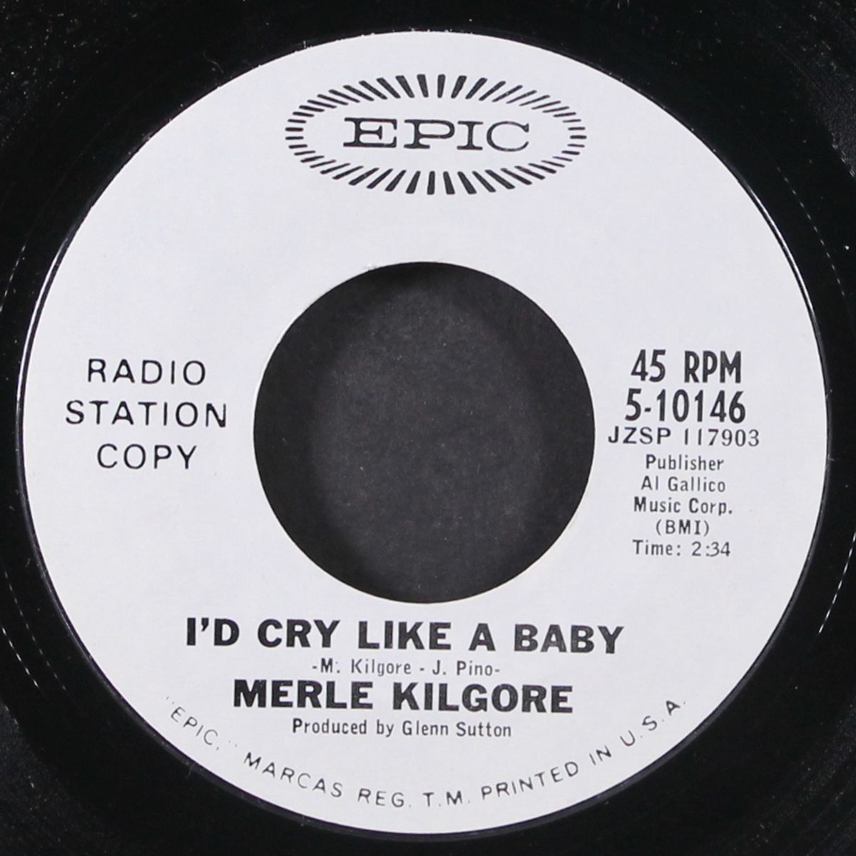 i just don't care anymore / i'd cry like a baby by MERLE KILGORE