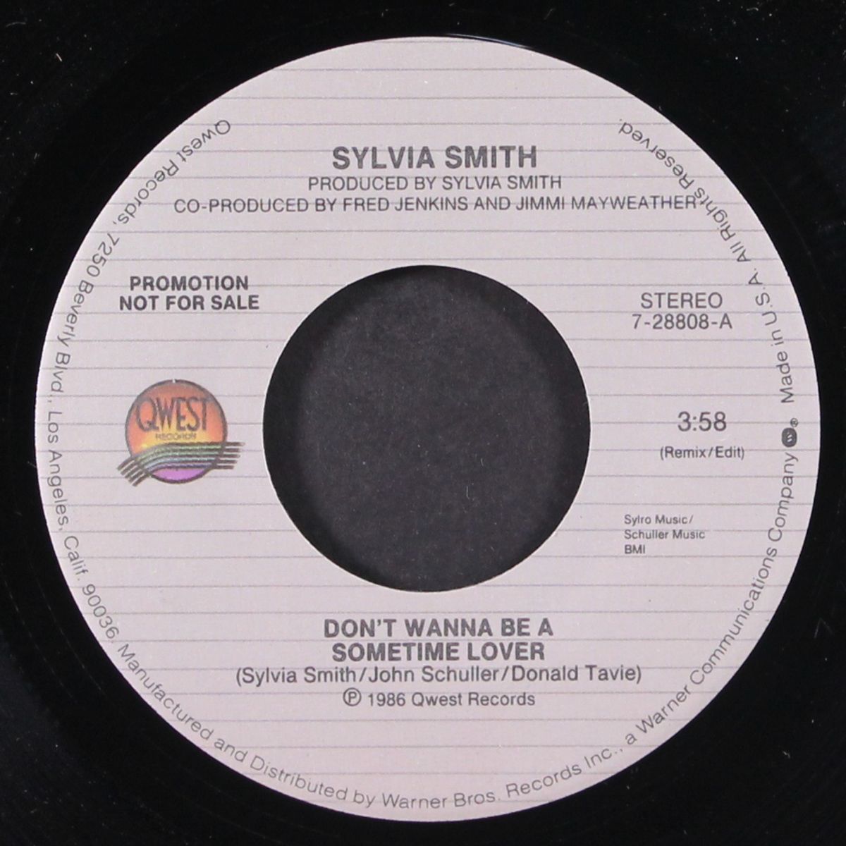 don't wanna be a sometime lover / same by SYLVIA SMITH