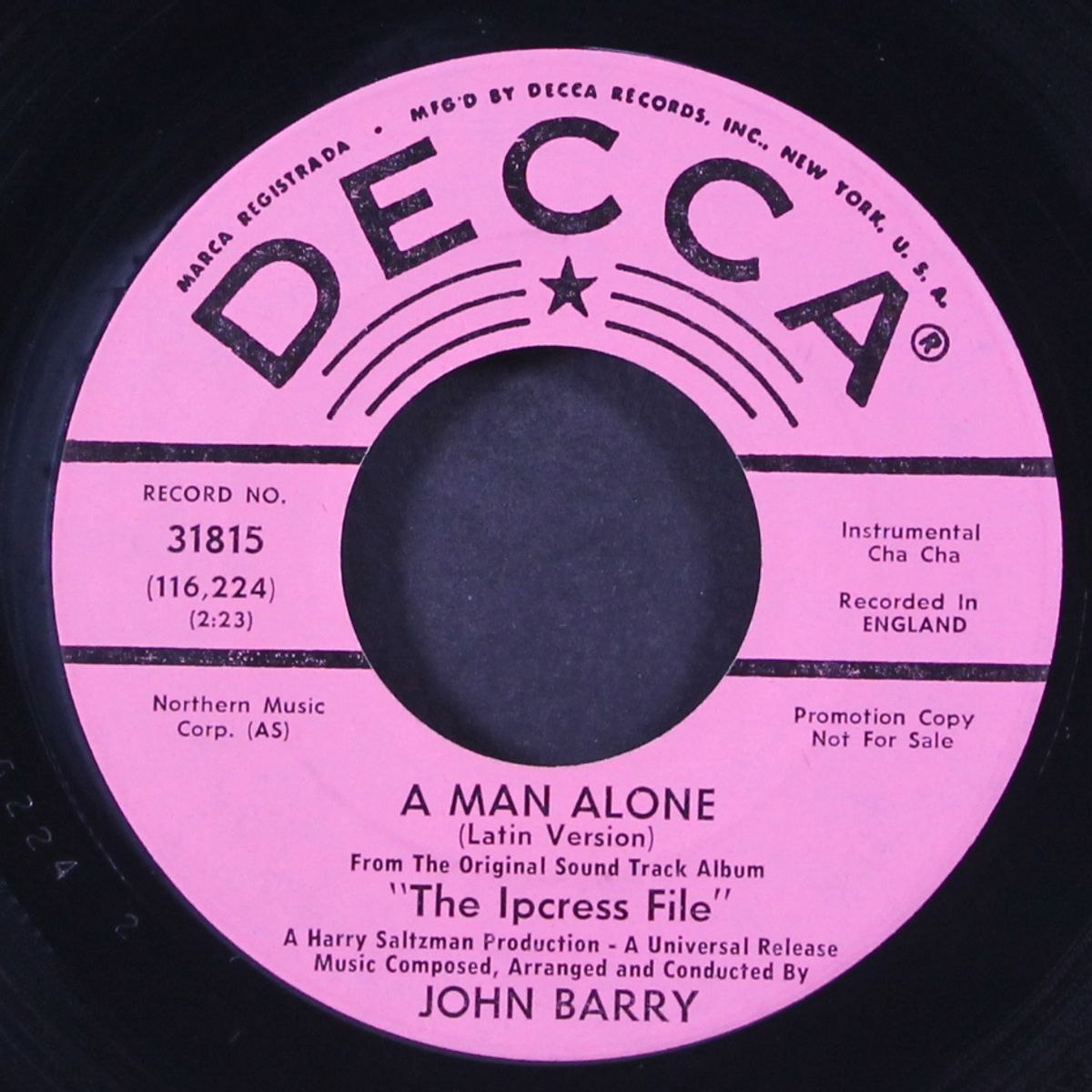 a man alone (jazz version) / a man alone (latin version) by JOHN BARRY