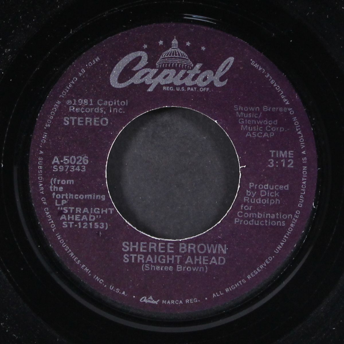 you'll be dancing all night / straight ahead by SHEREE BROWN