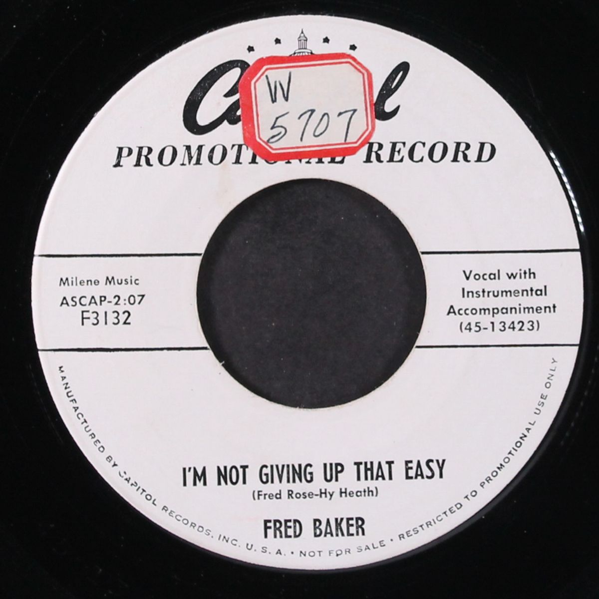 i fish with a wish / i'm not giving up that easy by FRED BAKER