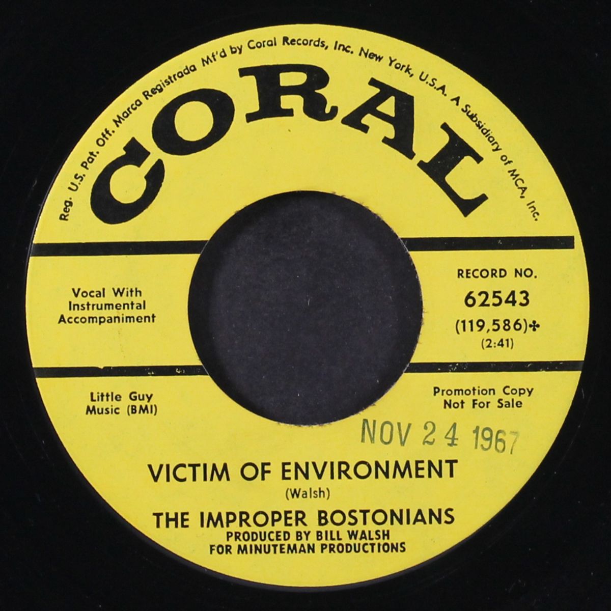 gee, i'm gonna miss you / victim of environment by IMPROPER BOSTONIANS