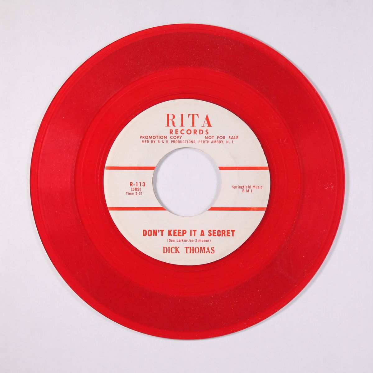 sidetracked / don't keep it a secret by DICK THOMAS