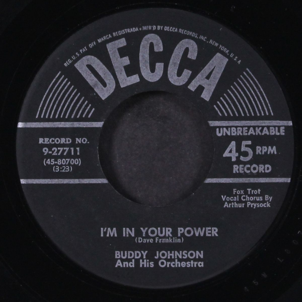 stormy weather / i'm in your power by BUDDY JOHNSON