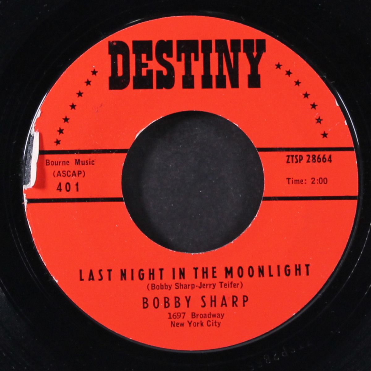 i love you my baby / last night in the moonlight by BOBBY SHARP
