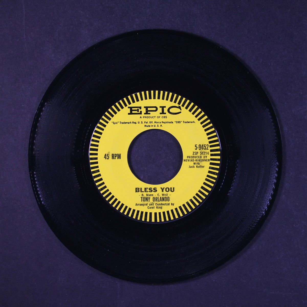 bless you / am i the guy by TONY ORLANDO