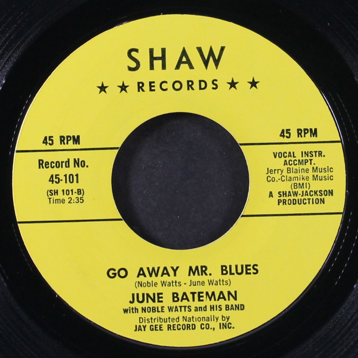 possum belly overalls / go away mr. blues by JUNE BATEMAN