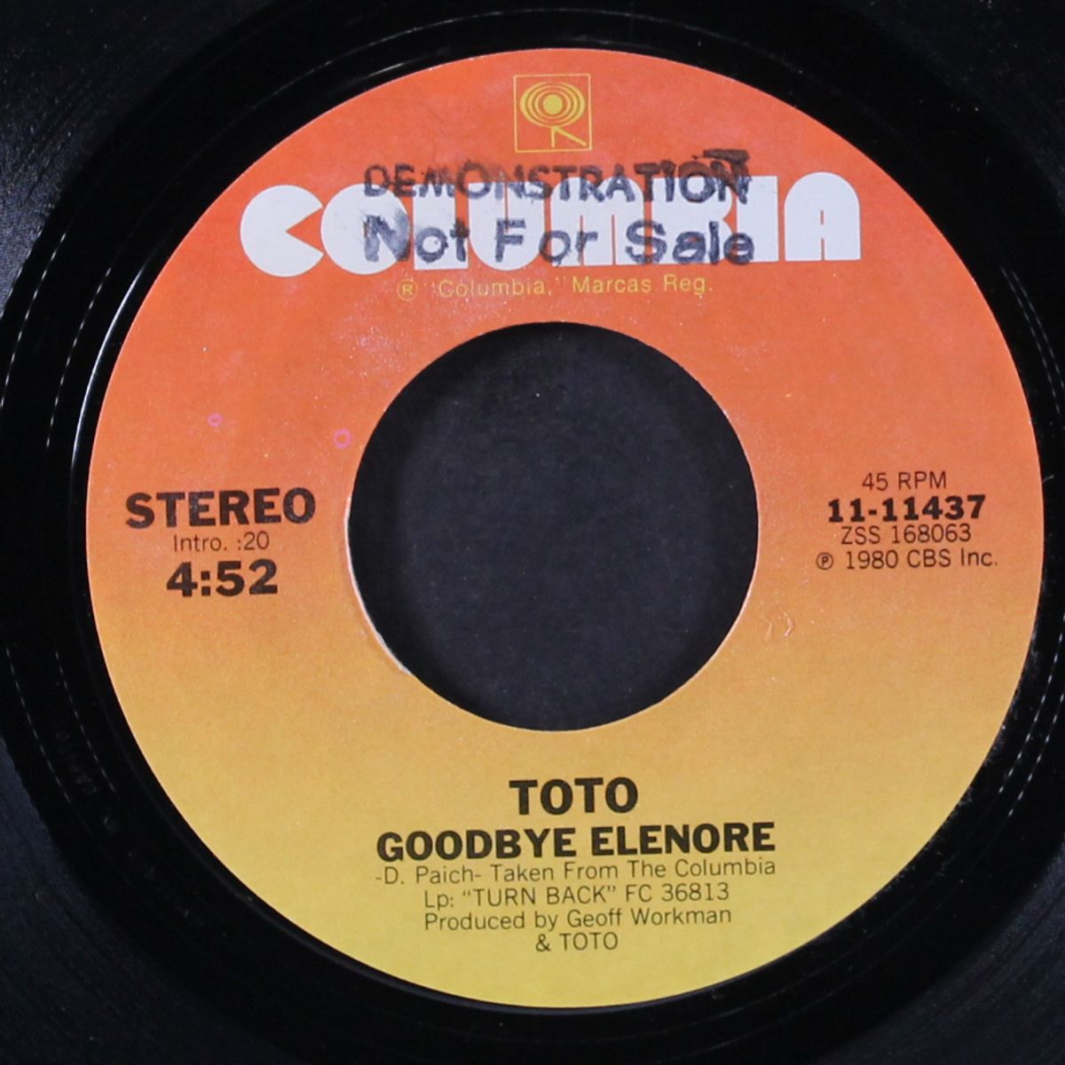 goodbye elenore / turn back by TOTO
