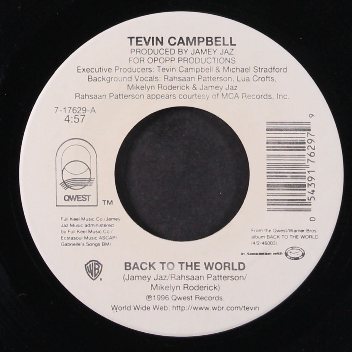 back to the world by TEVIN CAMPBELL