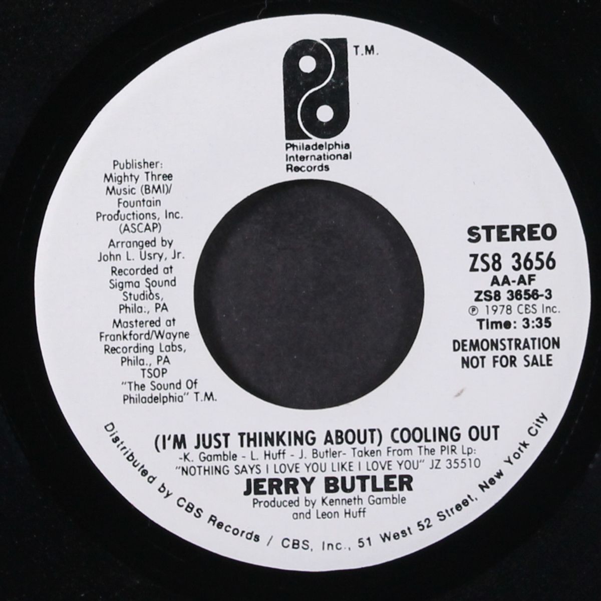 (i'm just think about) cooling out by JERRY BUTLER