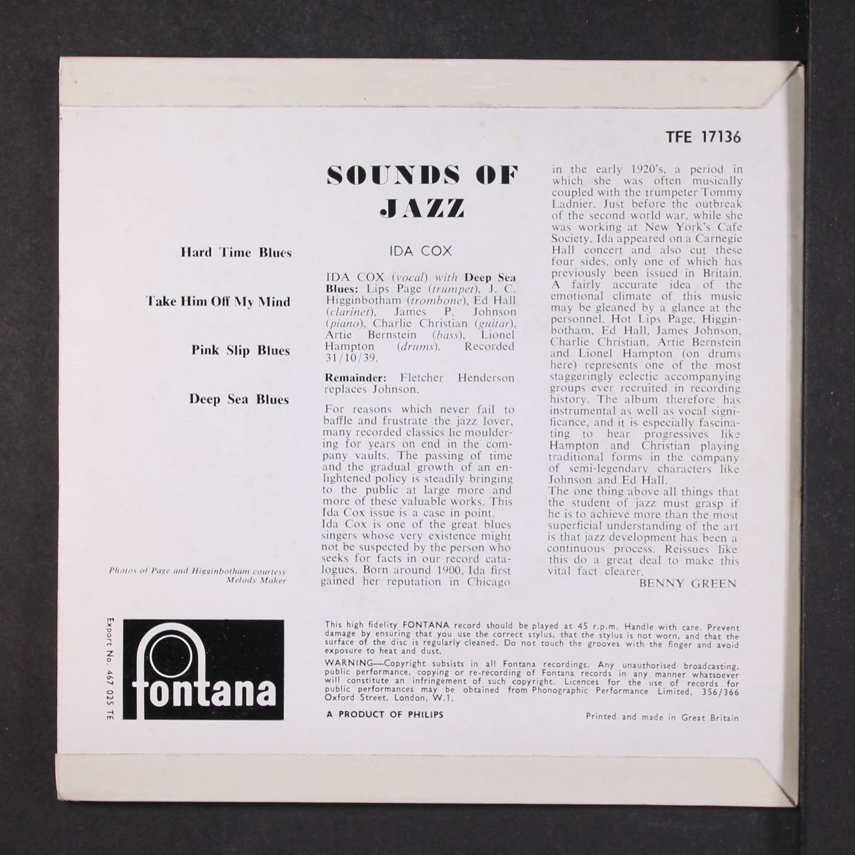 sounds of jazz by IDA COX