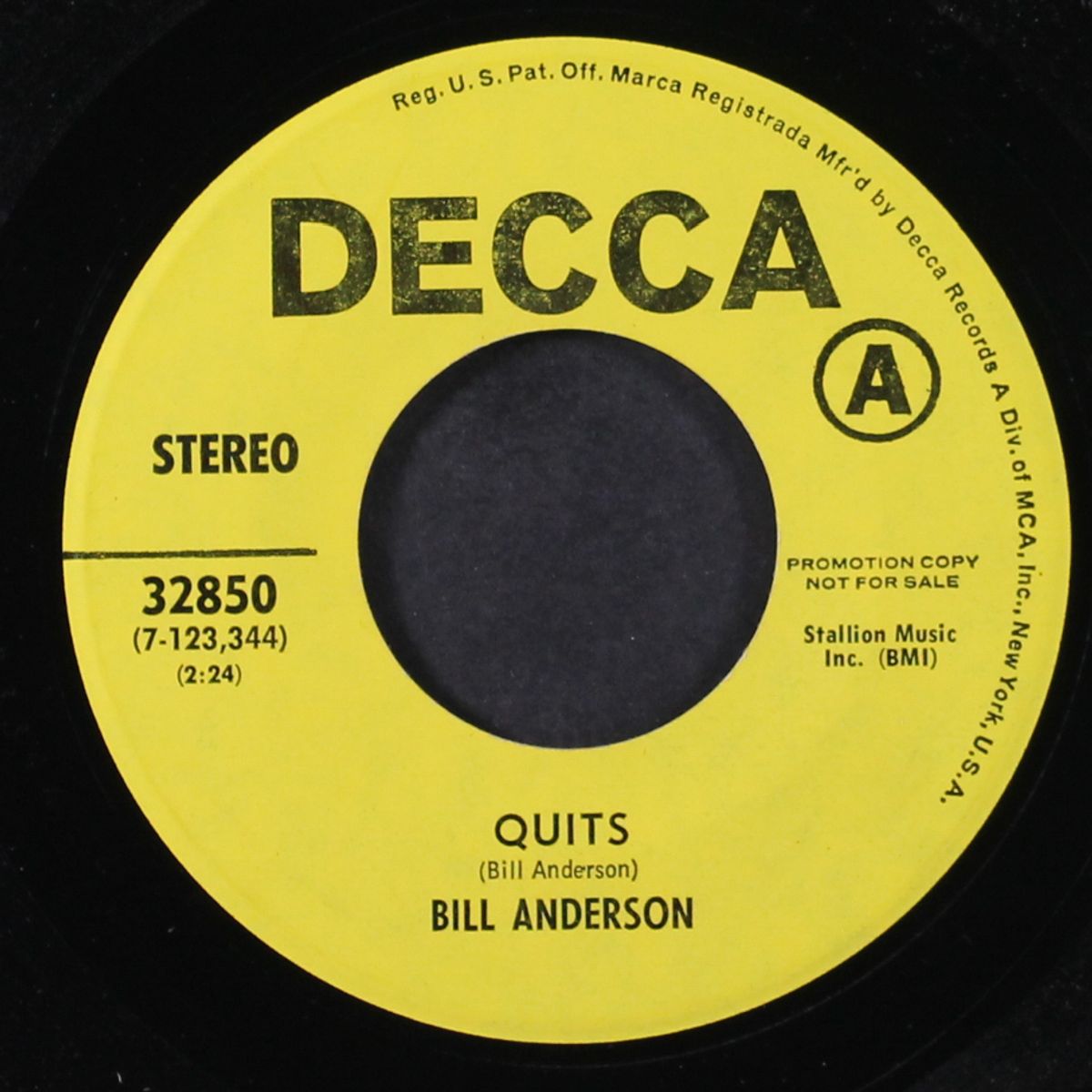 quits / mono by BILL ANDERSON