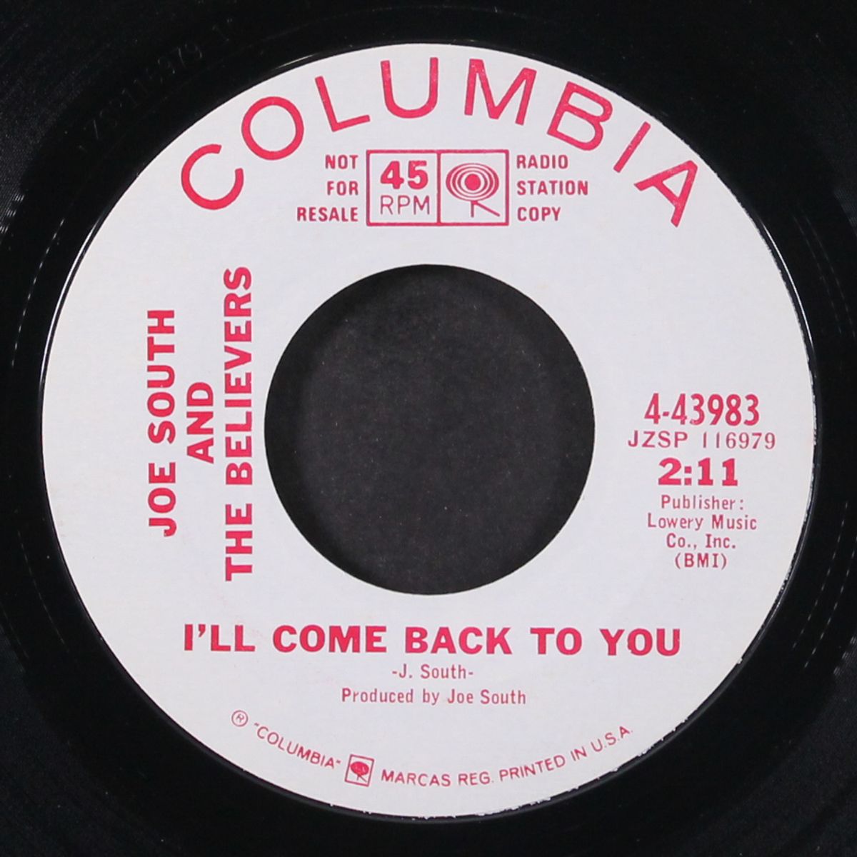 i'll come back to you by JOE SOUTH & BELIEVERS