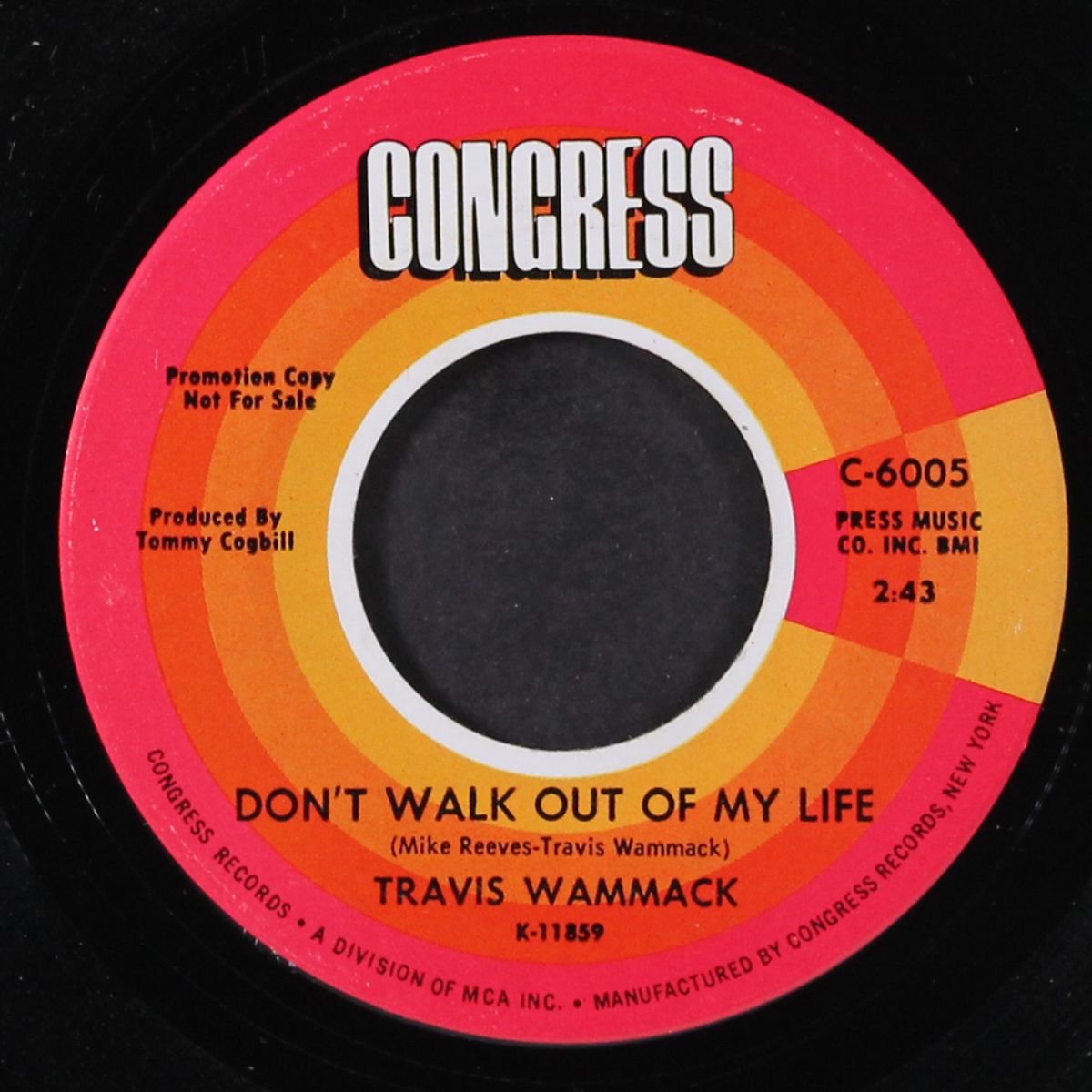 wolverton mountain / don't walk out of my life by TRAVIS WAMMACK