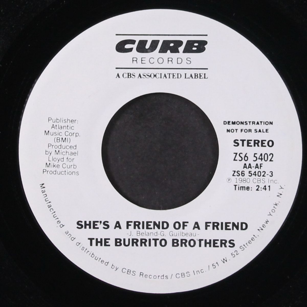 she's a friend of a friend / same by BURRITO BROTHERS