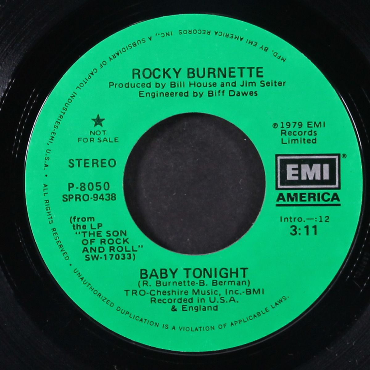 baby tonight / same by ROCKY BURNETTE