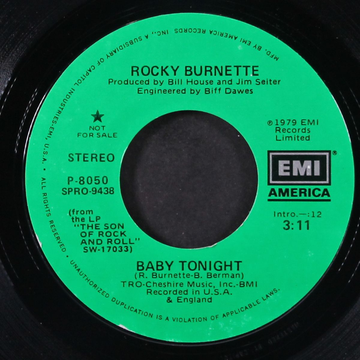 baby tonight / same by ROCKY BURNETTE