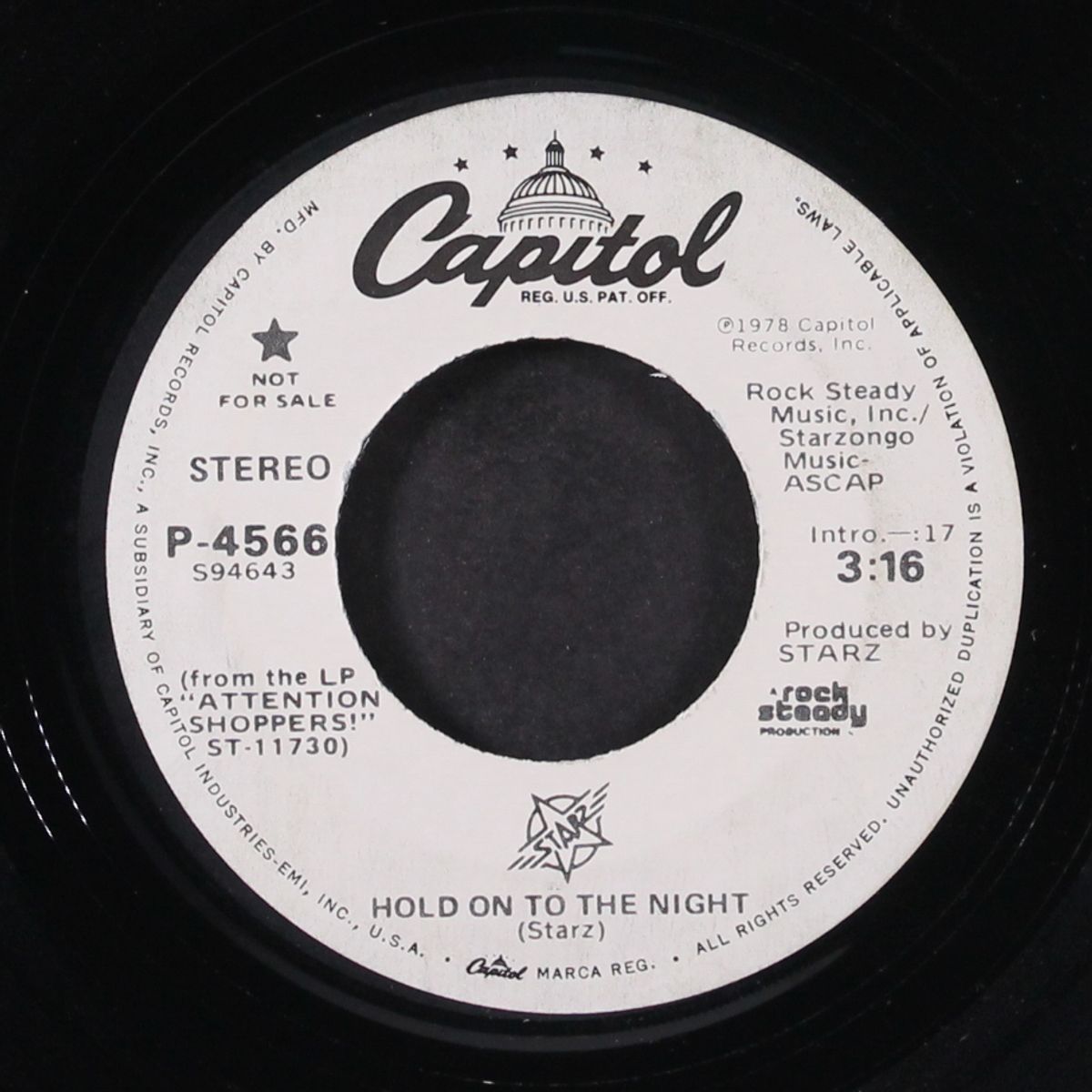 hold on to the night / mono by STARZ