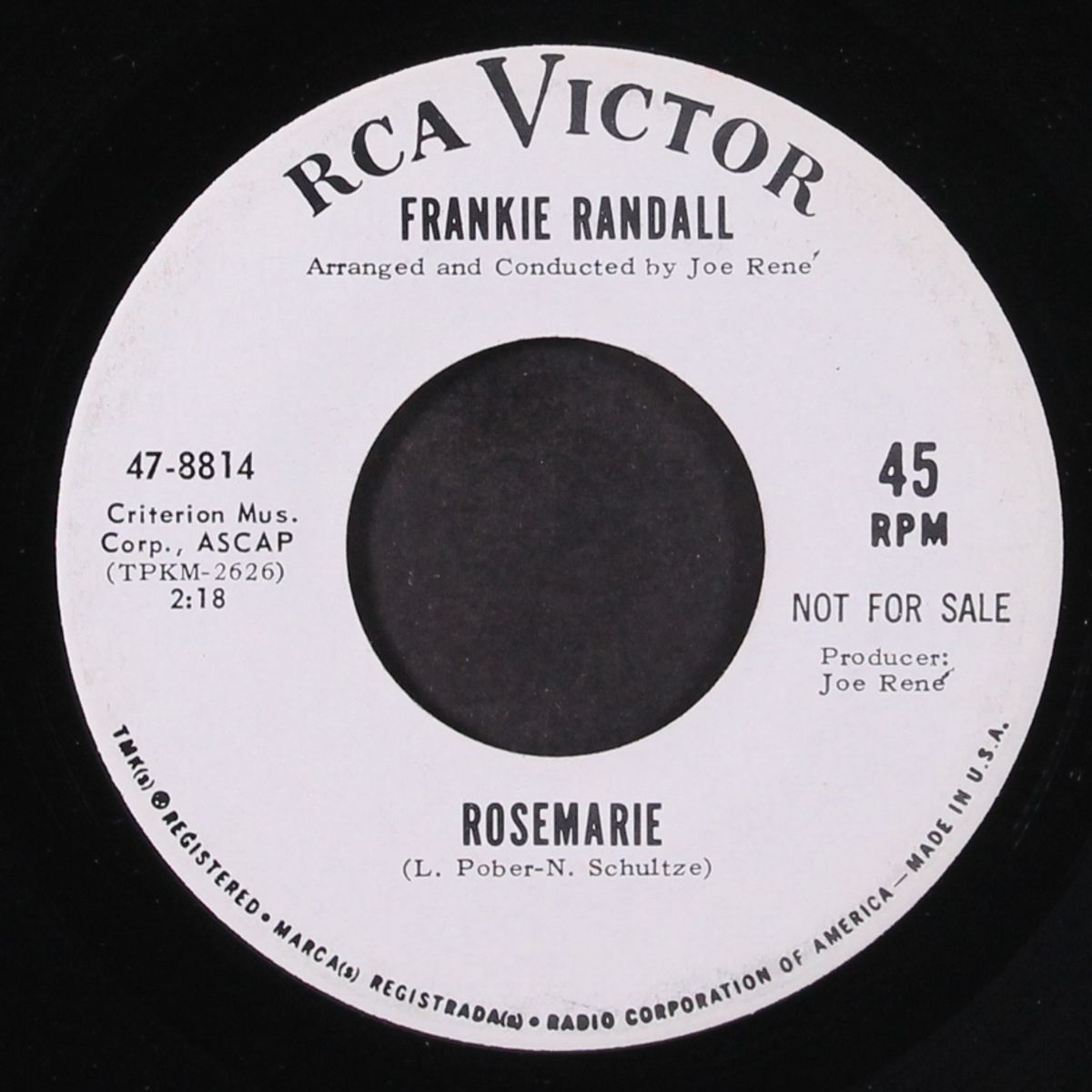something for nothing / rosemarie by FRANKIE RANDALL