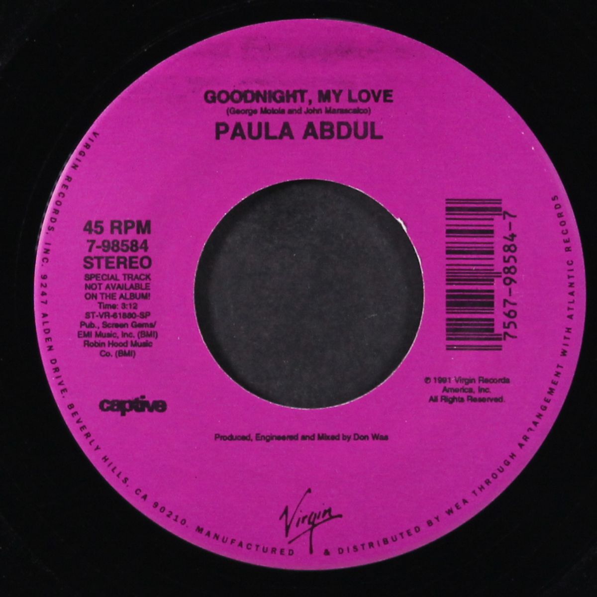will you marry me / goodnight, my love by PAULA ABDUL