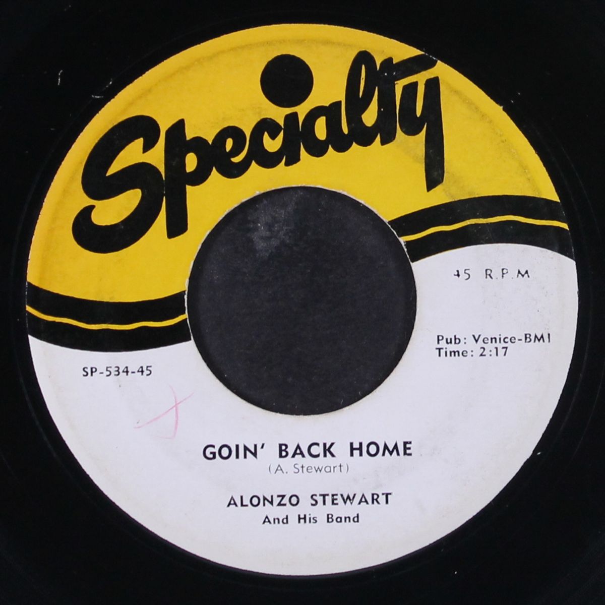 love me baby / goin' back home by ALONZO STEWART