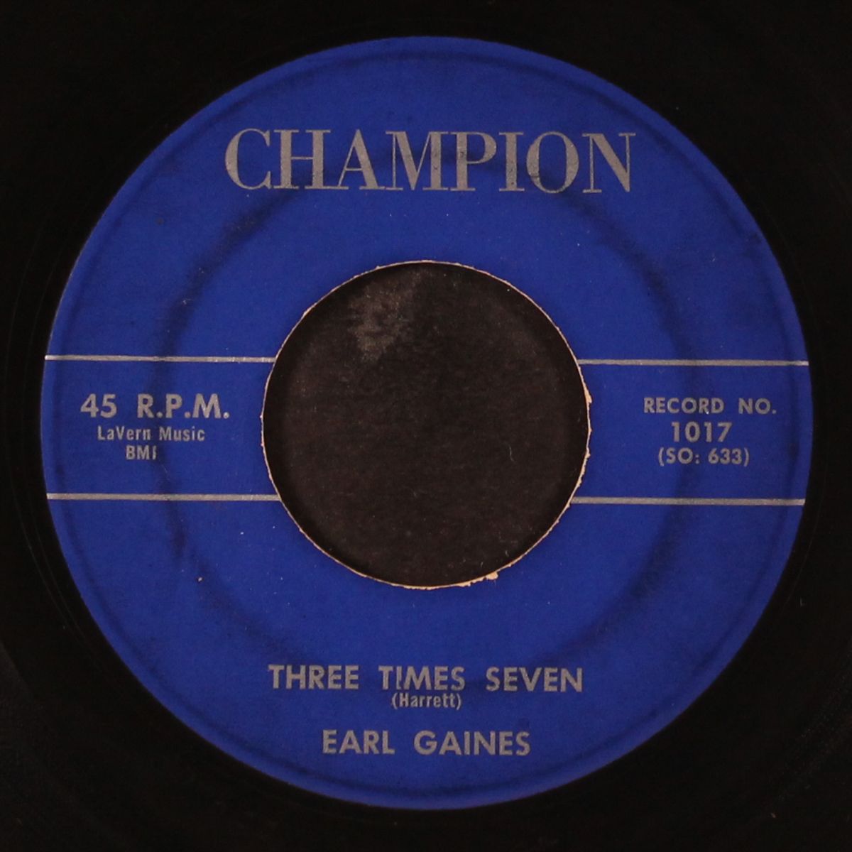 three times seven / hold back my tears by EARL GAINES