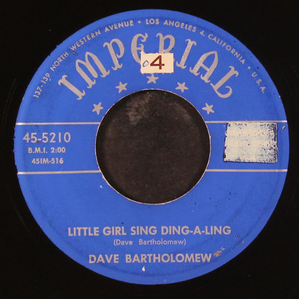 who drank the beer while i was in the rear / little girl sing ding-a-ling by DAVE BARTHOLOMEW