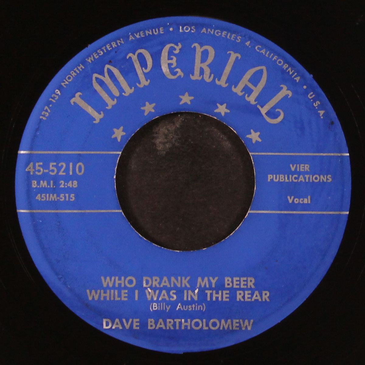 who drank the beer while i was in the rear / little girl sing ding-a-ling by DAVE BARTHOLOMEW