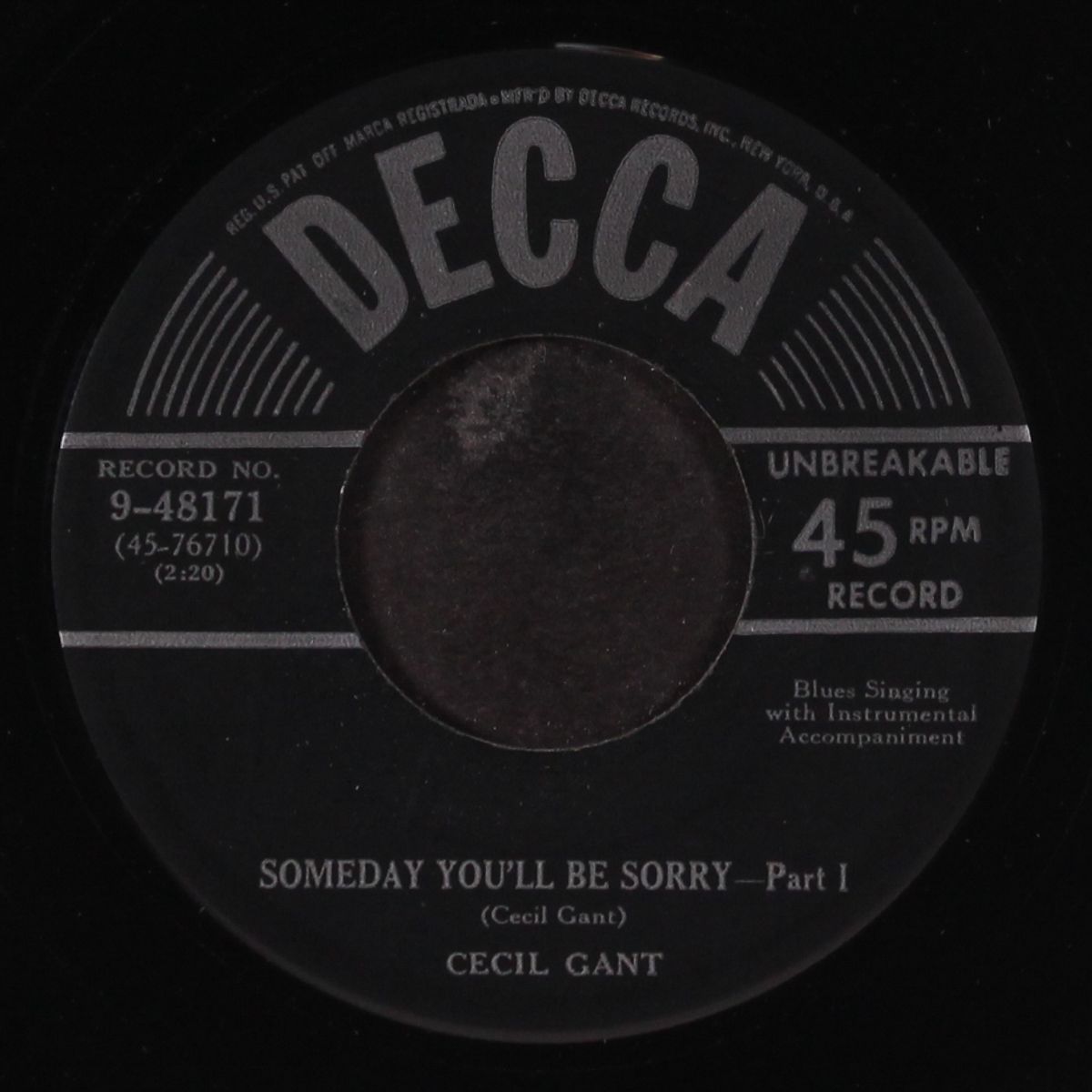 someday you'll be sorry / part 2 by CECIL GANT