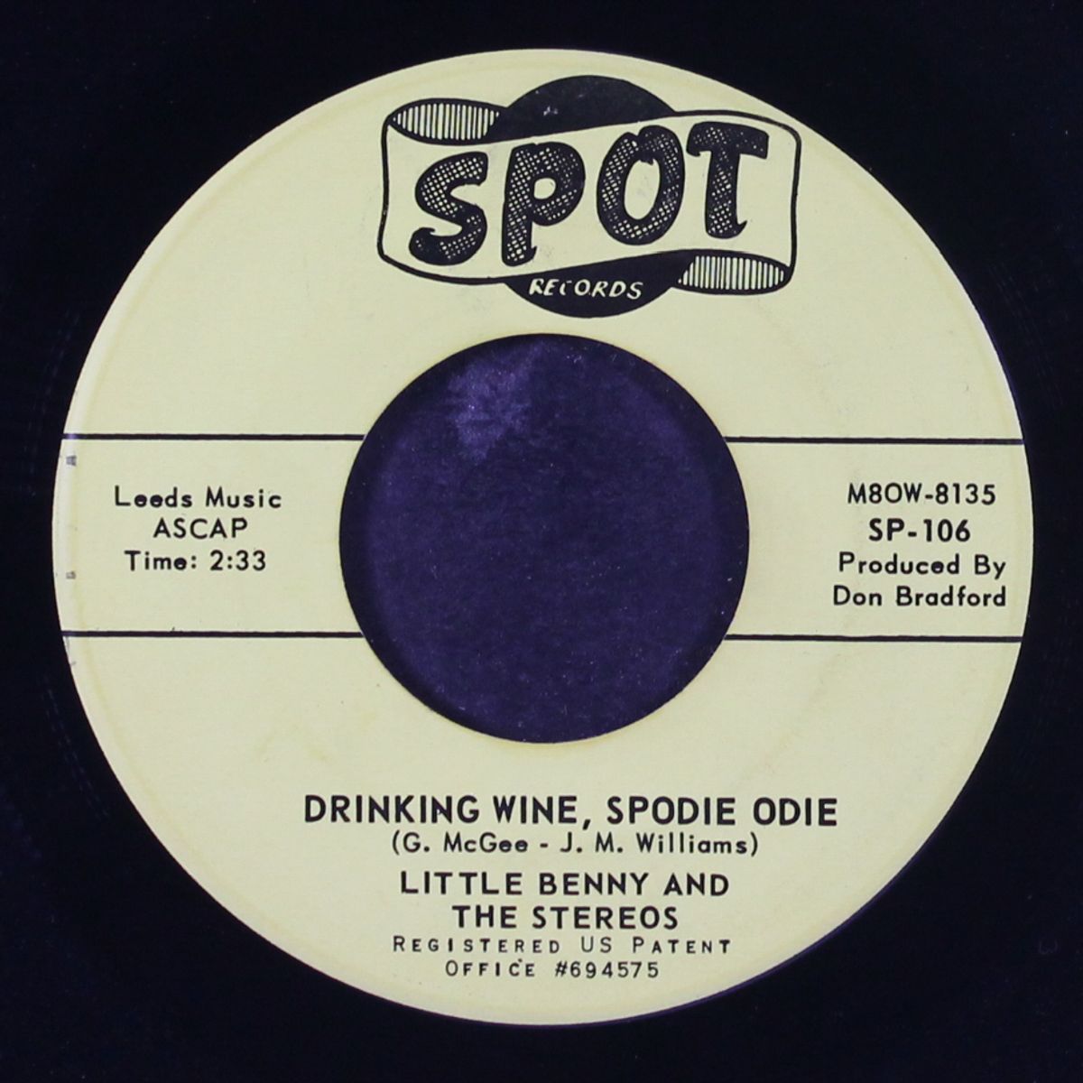 drinking wine, spodie odie / my sweetheart by LITTLE BENNY & STEREOS