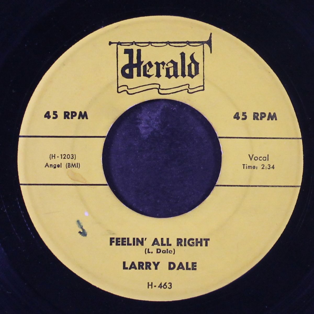 feelin' all right / no tellin' what i'll do by LARRY DALE