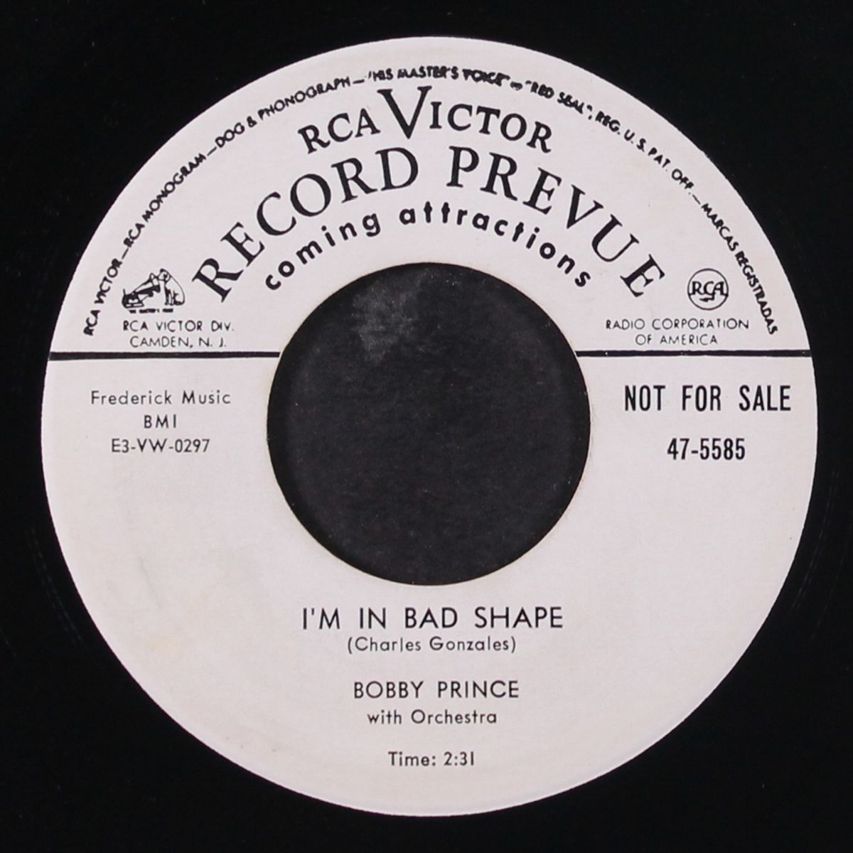 i'm in bad shape / i'm such a fool over you by BOBBY PRINCE