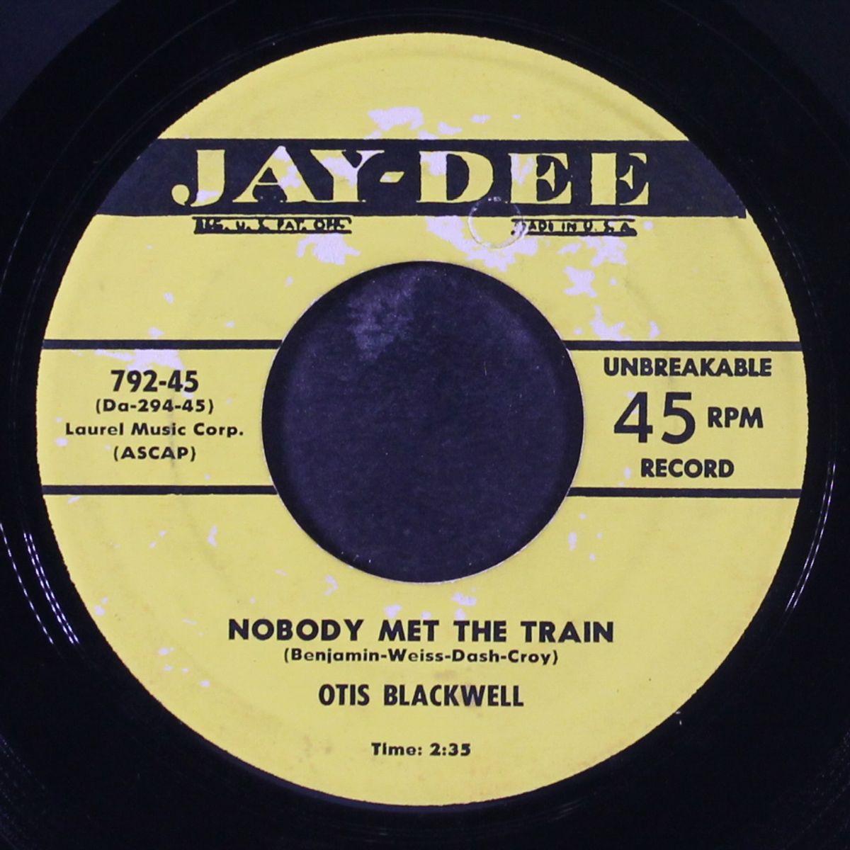 nobody met the train / i'm standing at the doorway to your heart by OTIS BLACKWELL