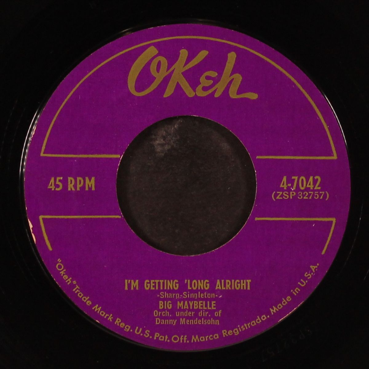 my big mistake / i'm gettin 'long alright by BIG MAYBELLE