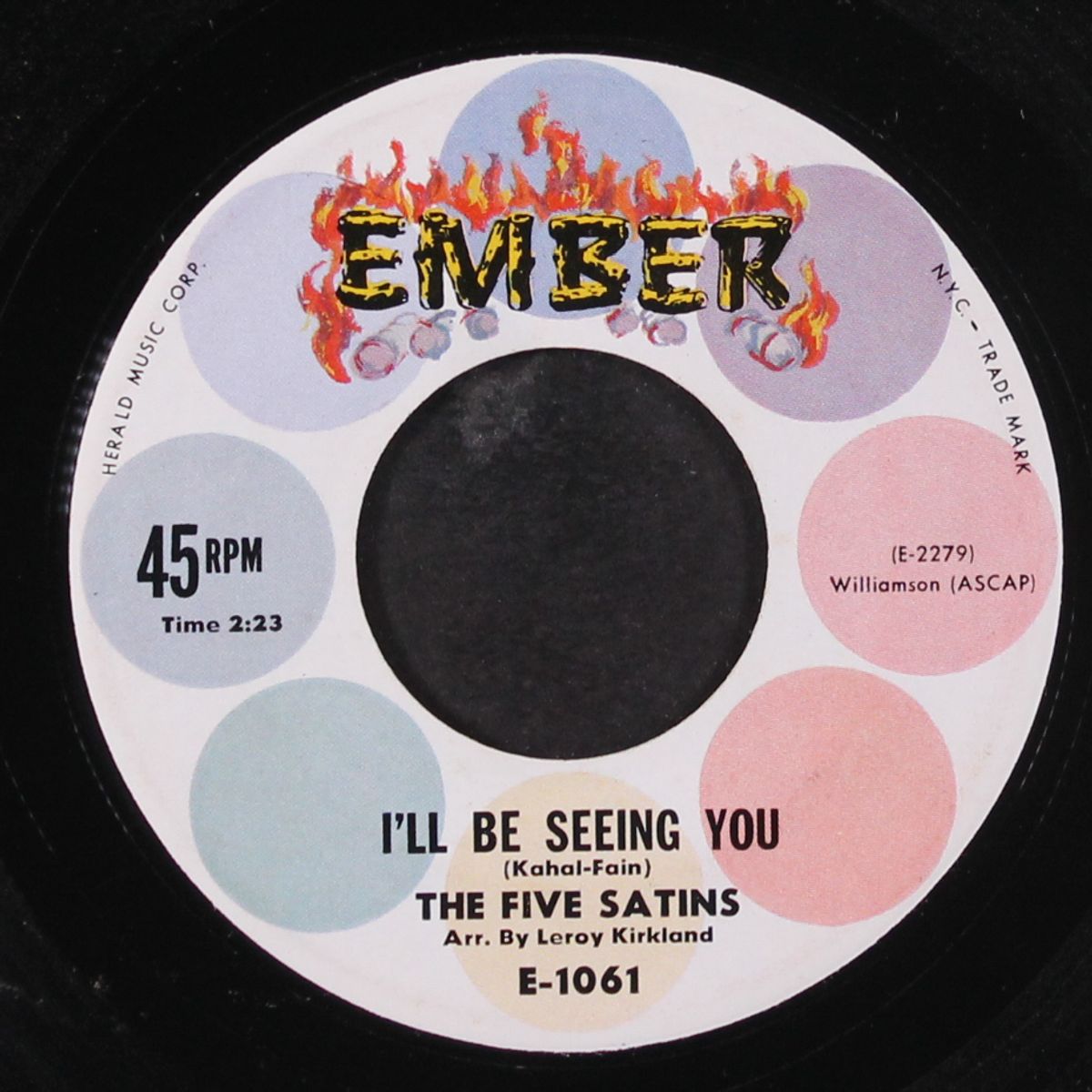 i'll be seeing you / a night like this by FIVE SATINS