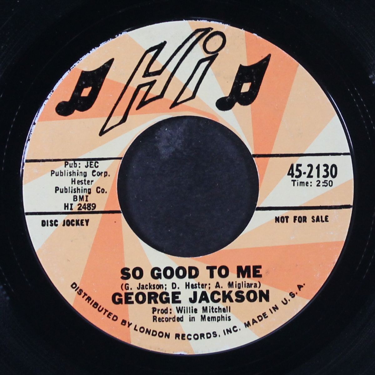 so good to me / i'm gonna wait by GEORGE JACKSON