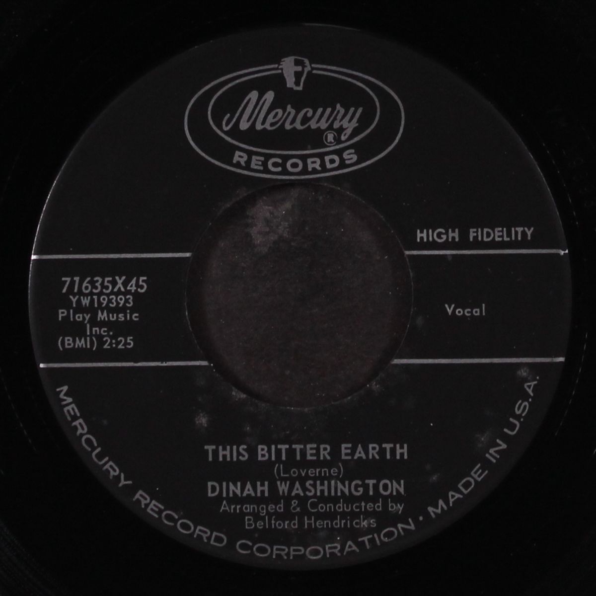 this bitter earth / i understand by DINAH WASHINGTON