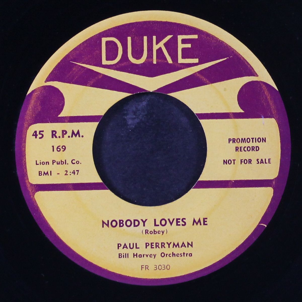 nobody loves me / long enough by PAUL PERRYMAN
