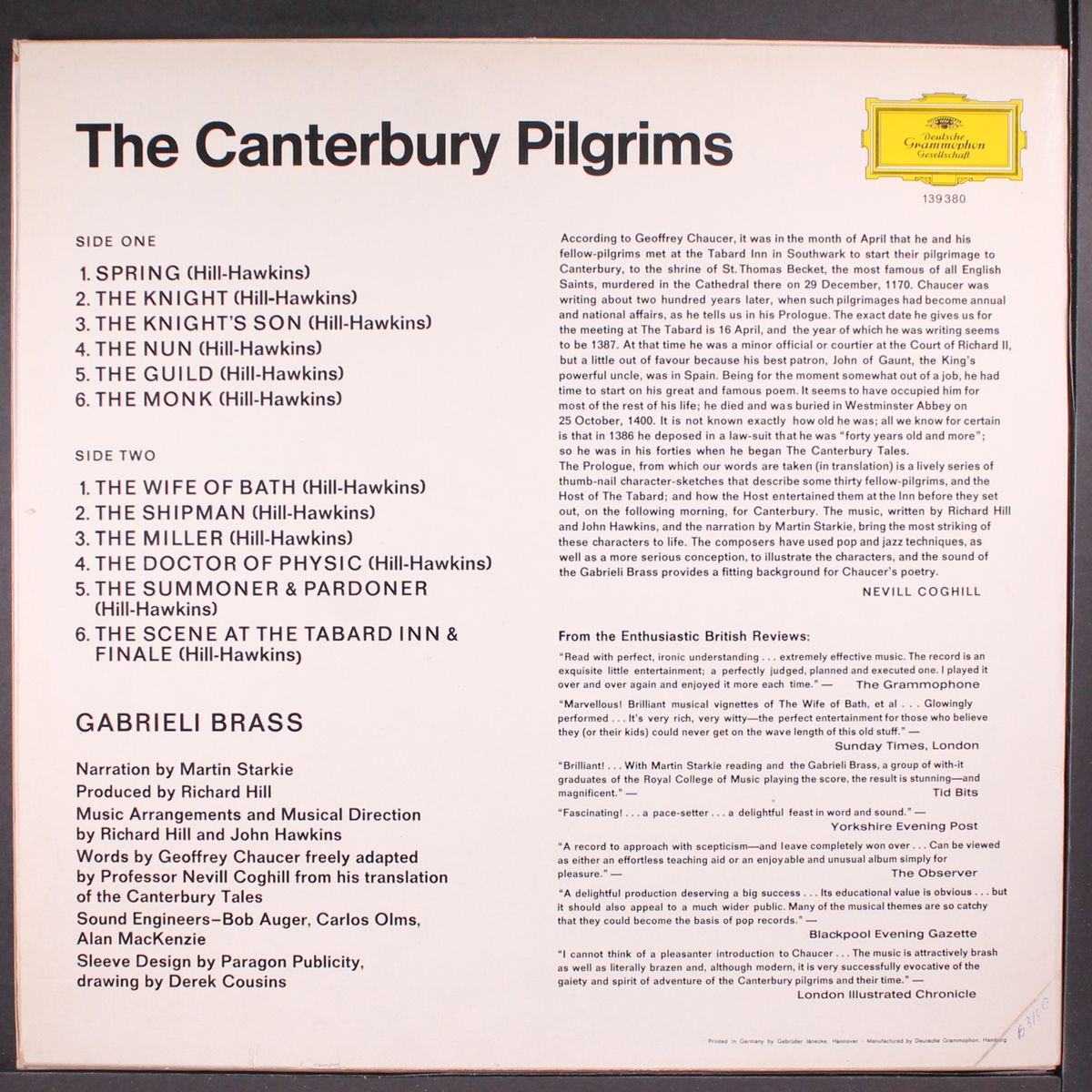 the canterbury pilgrims by GABRIELI BRASS