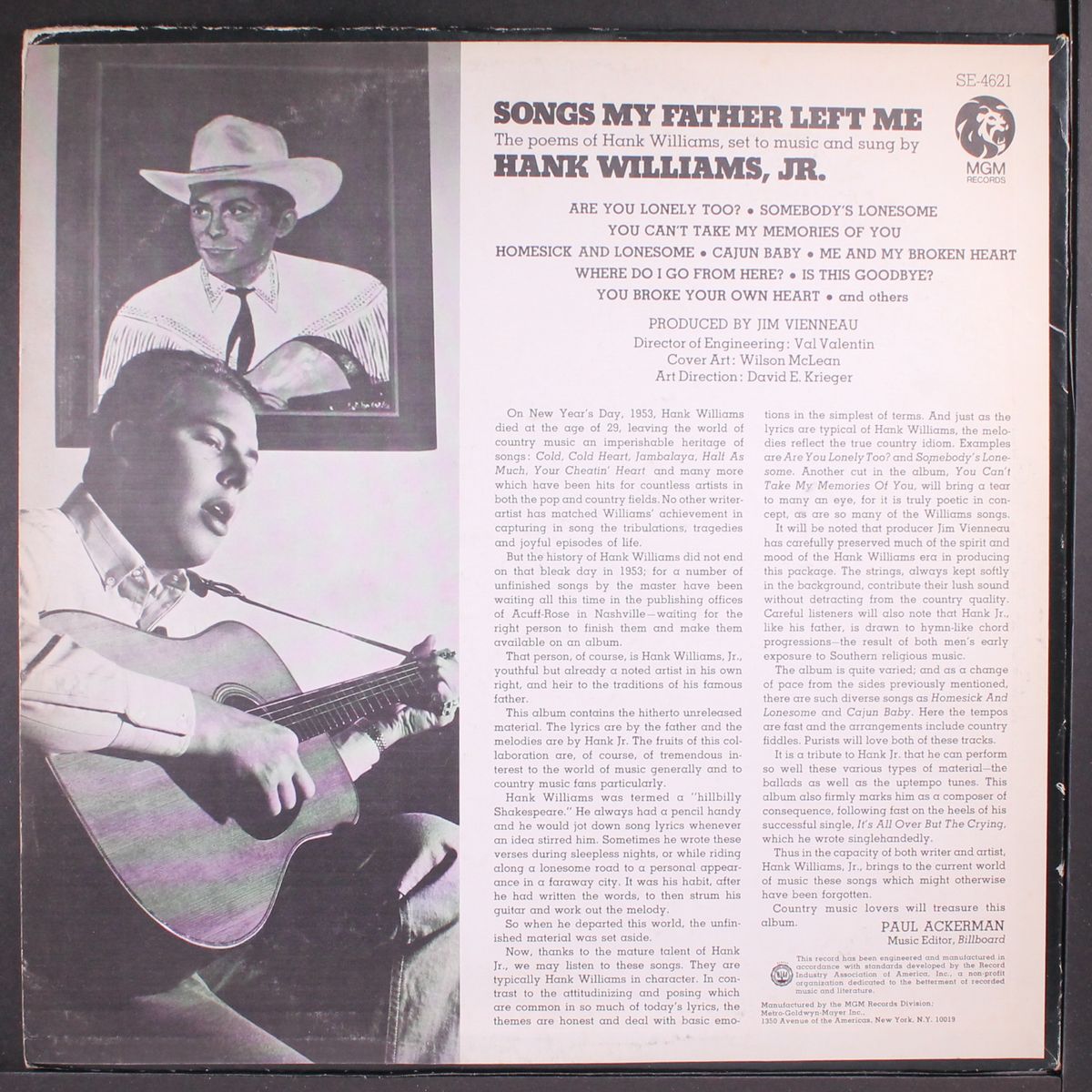 songs my father left me by HANK WILLIAMS, JR.