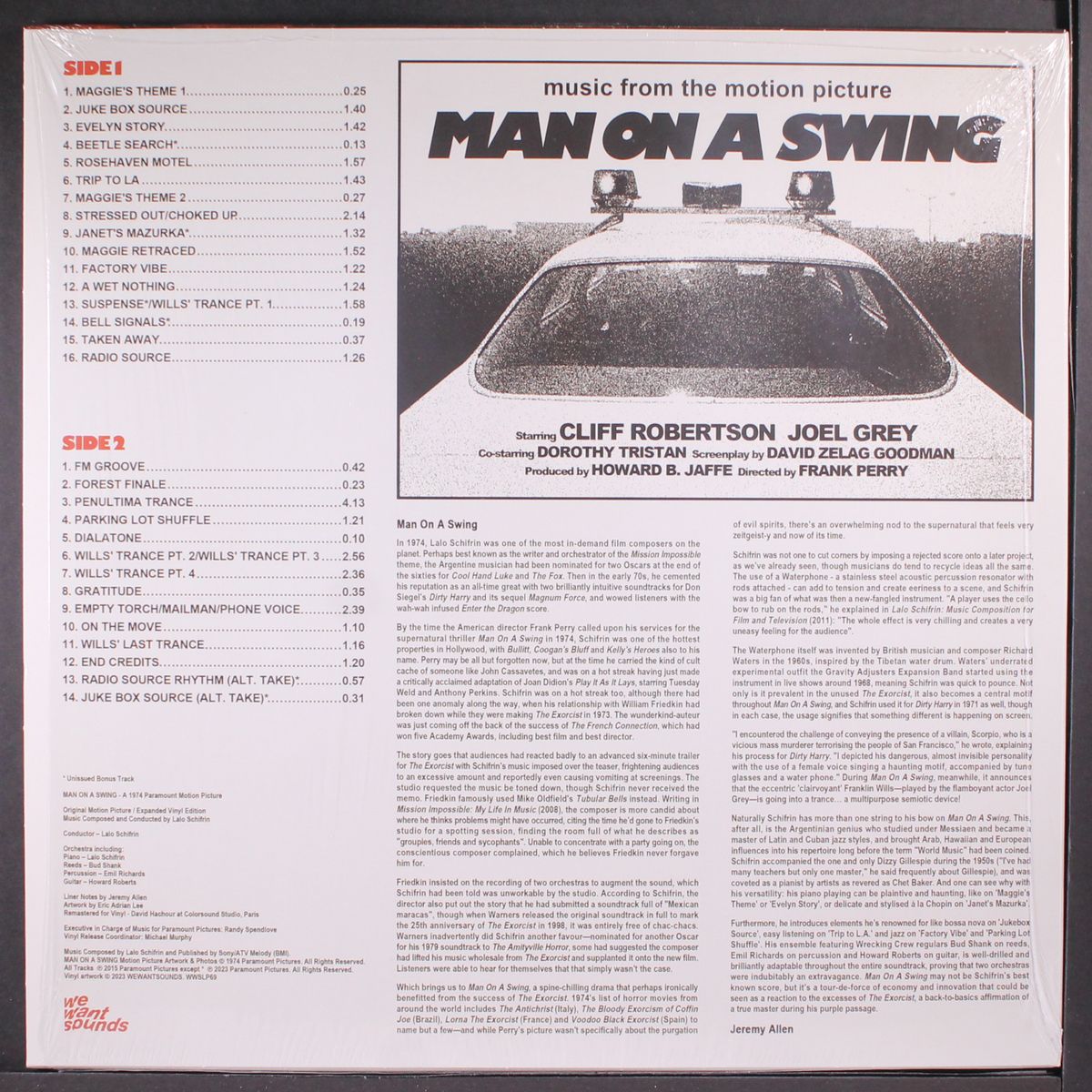 man on a swing soundtrack by LALO SCHIFRIN